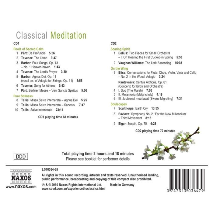 Classical Meditation - Part / Tavener / Barber / Tallis / Delius / Rautavaara / Elgar - slide-1