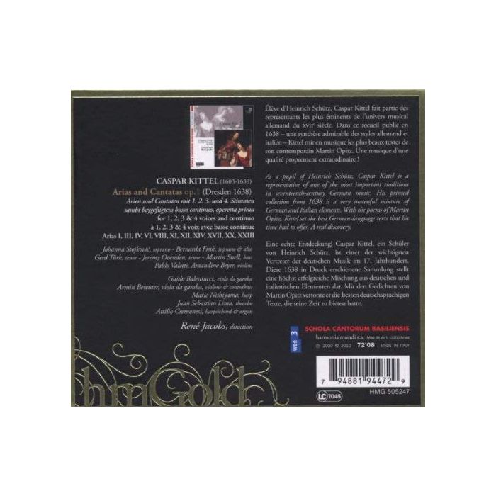 Kittel: Arias and Cantatas - slide-1