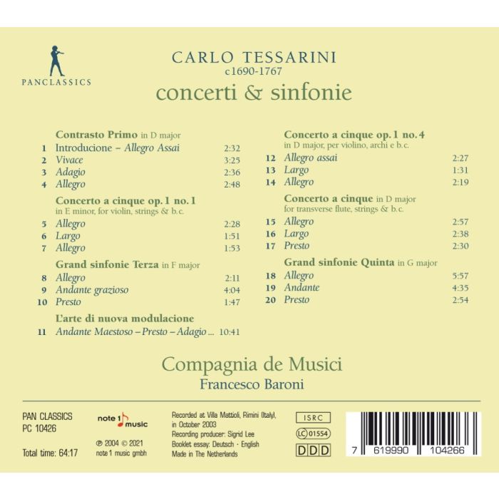 Tessarini: Concerti & Sinfonie - slide-1
