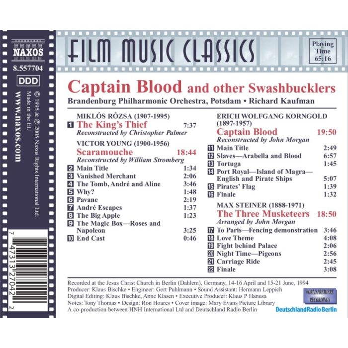 KORNGOLD: Captain Blood / STEINER: The Three Musketeers / YOUNG: Scaramouche - slide-1