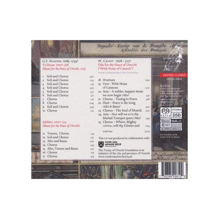 Handel & Croft: Music for the Peace of Utrecht - Te Deum HWV 278, Jubilate HWV 279, Ode for the Peace of Utrecht - slide-1