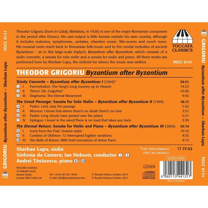 Theodor Grigoriu: Byzantium after Byzantium - Trinity Concerto, The Great Passage, The Eternal Return - slide-1
