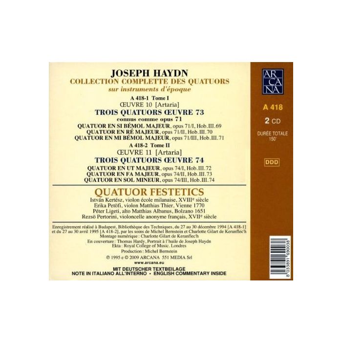 Haydn: Les Quatuors Œuvres 73 & 74 - slide-1