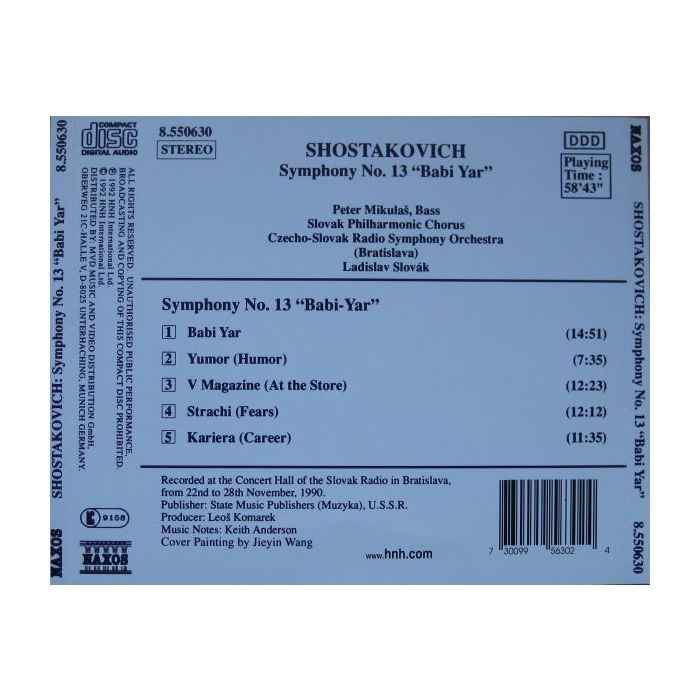 SHOSTAKOVICH: Symphony no.13 - slide-1