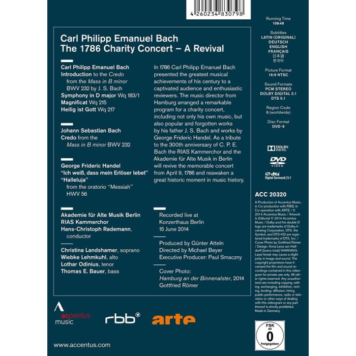 Bach C.P.E.: The 1786 Charity Concert - slide-1