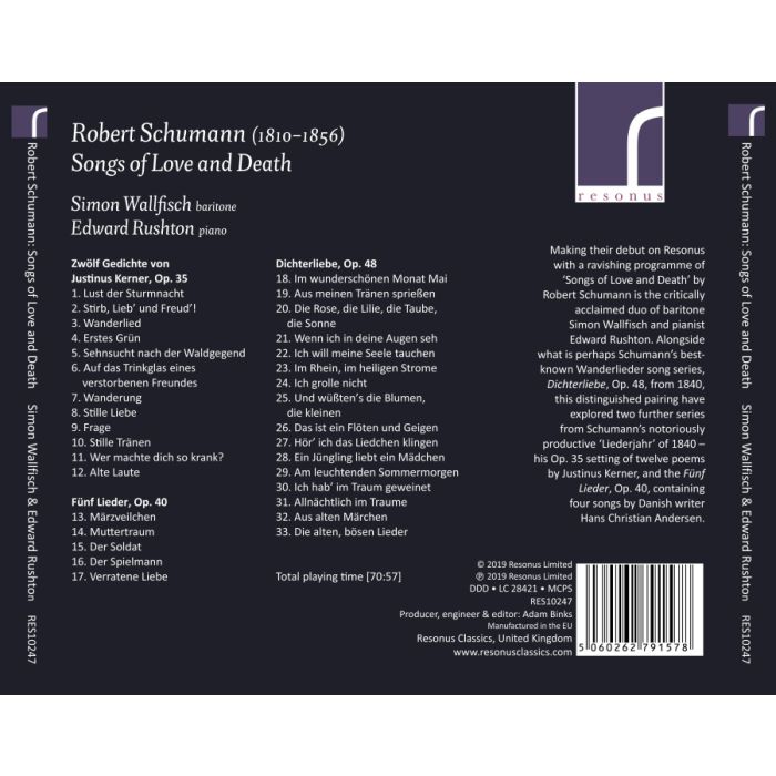 Schumann: Songs of Love & Death - slide-1