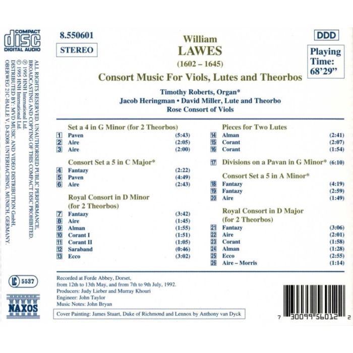 Lawes: Consort Music for Viols, Lutes and Theorbos - slide-1