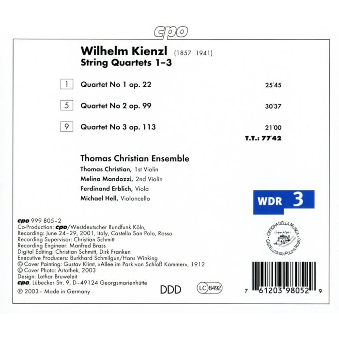KIENZL: String Quartets 1 - 3 - slide-1