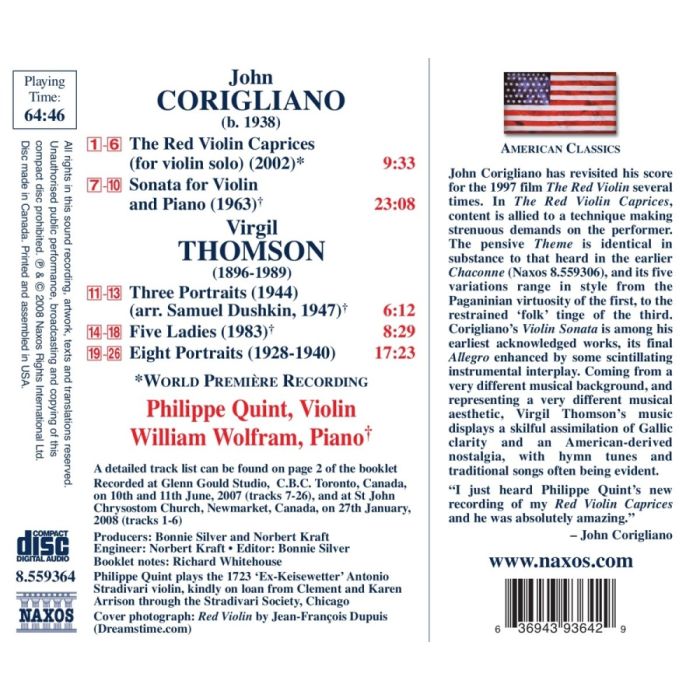 Corigliano John: Red Violin Caprices - slide-1