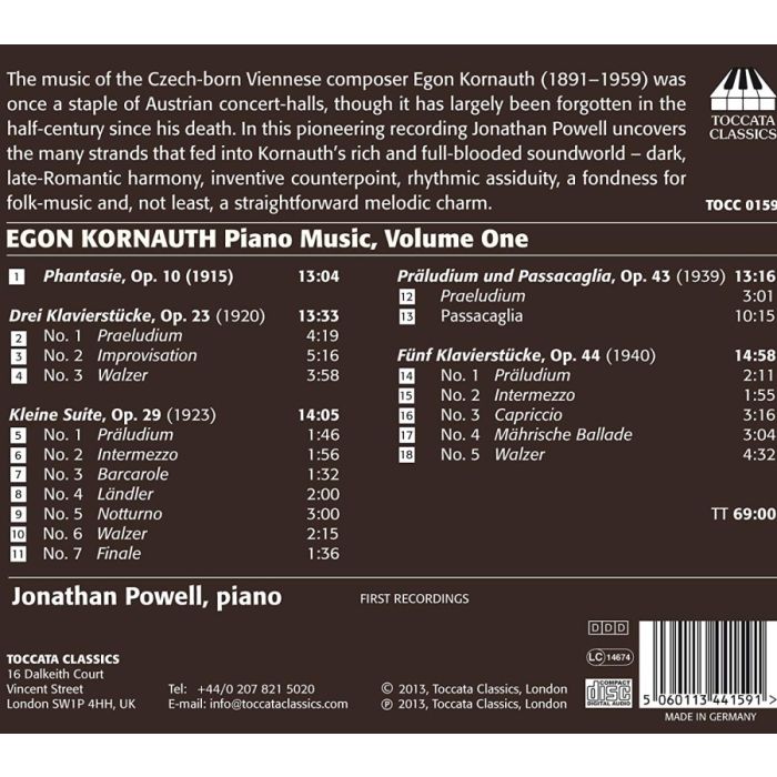 Egon Kornauth: Piano Music Vol. 1 - slide-1
