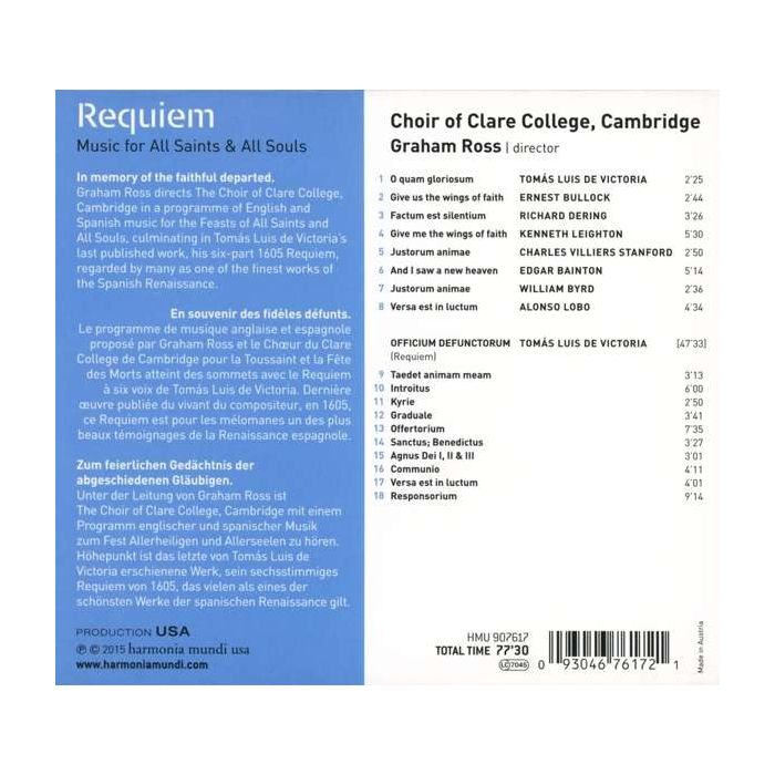 Requiem - Music for All Saints & All Souls: Victoria, Leighto,n Stanford, Byrd, Lobo, - slide-1
