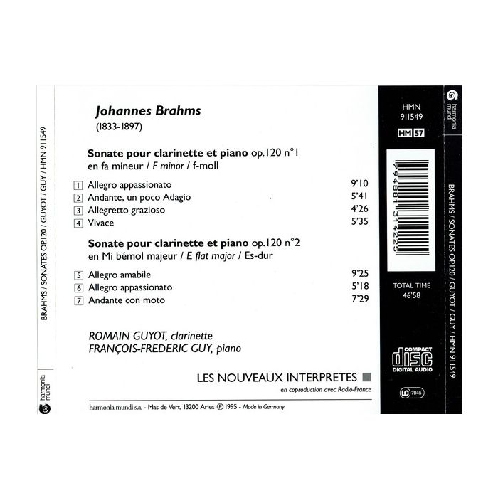 Brahms: Sonates pour clarinette op. 120 - slide-1