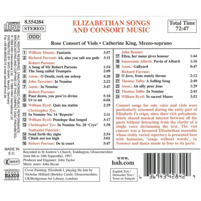 ELIZABETHAN SONGS & CONSORT MUSIC - slide-1