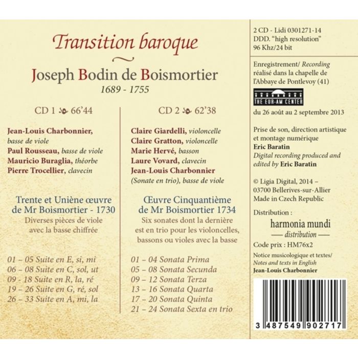Boismortier: Pieces de viole - slide-1