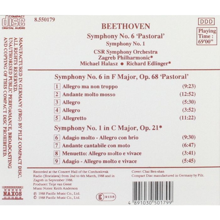 BEETHOVEN: Symphonies nos. 6 & 1 - slide-1