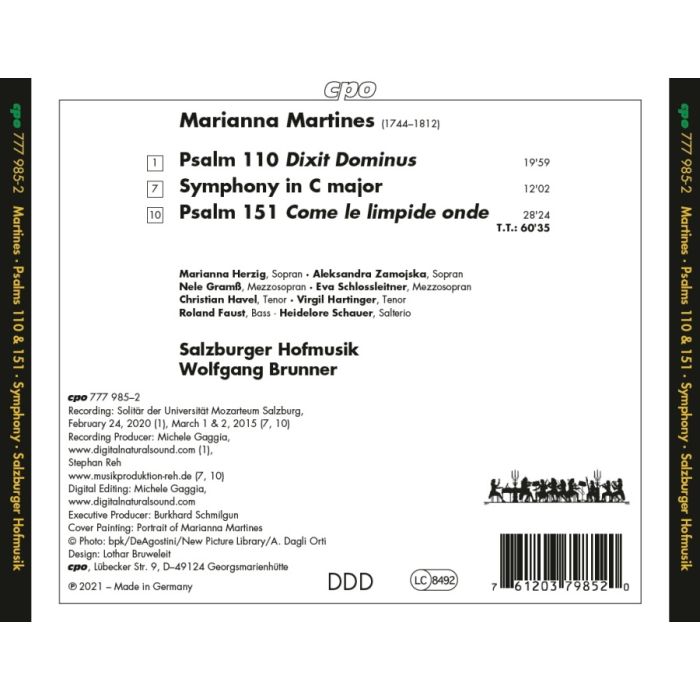 Martines: Dixit Dominus - Psalms 110 & 115 - slide-1