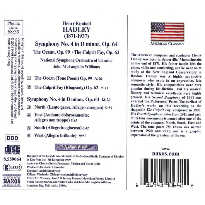 HADLEY H.K.: Symphony no. 4 