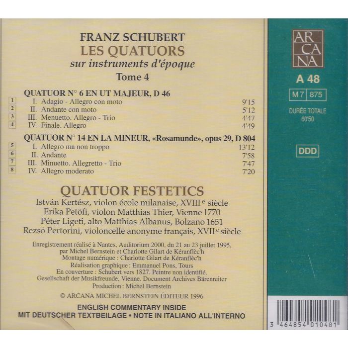 Schubert: String Quartets Vol 4 (D46, D804 Rosamunde) - slide-1