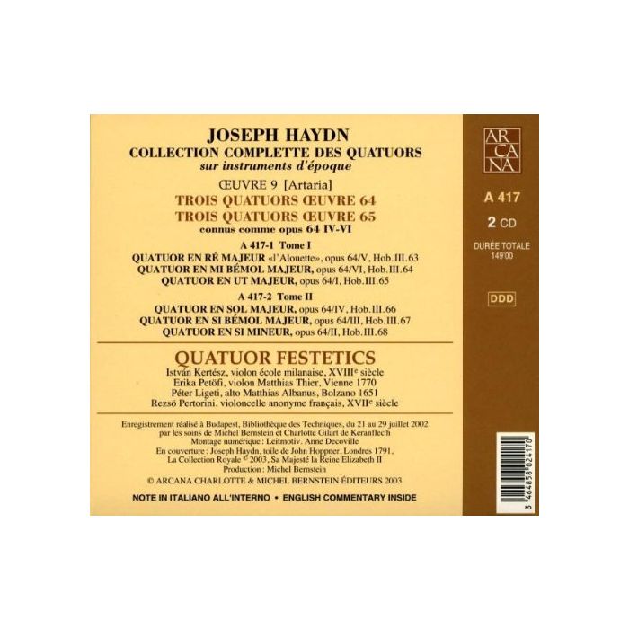 Haydn: Les Quatuors Œuvres 64 & 65 - slide-1