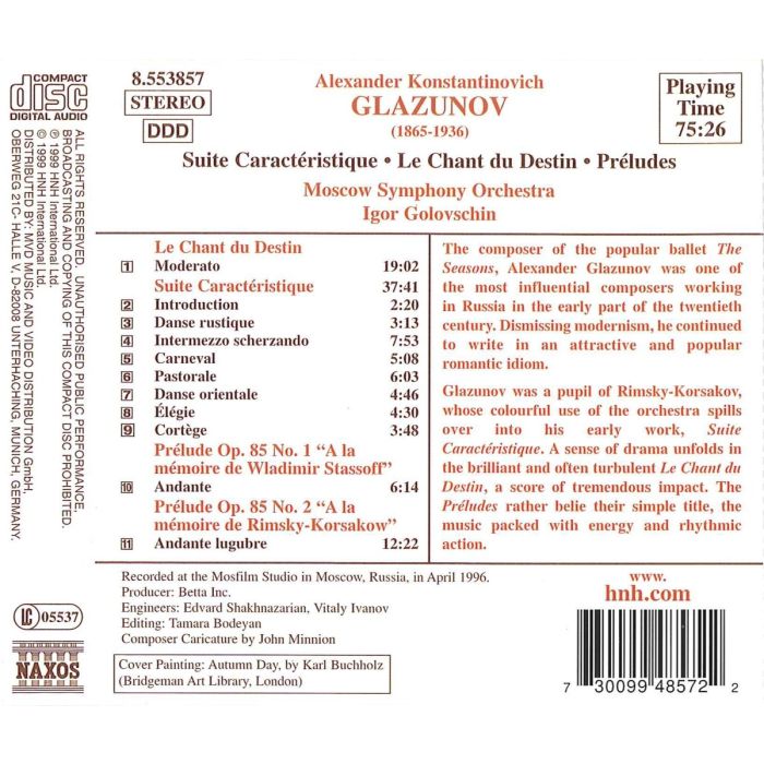 GLAZUNOV: Suite Caracterisique - slide-1