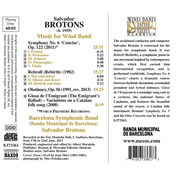 Brotons: Symphony No. 6; Rebroll; Obstinancy; Glosa de l’Emigrant - slide-1