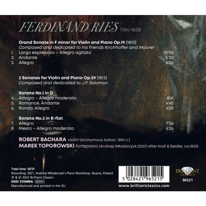 Ries: 3 Violin Sonatas - slide-1
