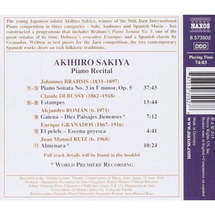 Piano Laureate Recital - Brahms, Debussy, Roman, Granados - slide-1