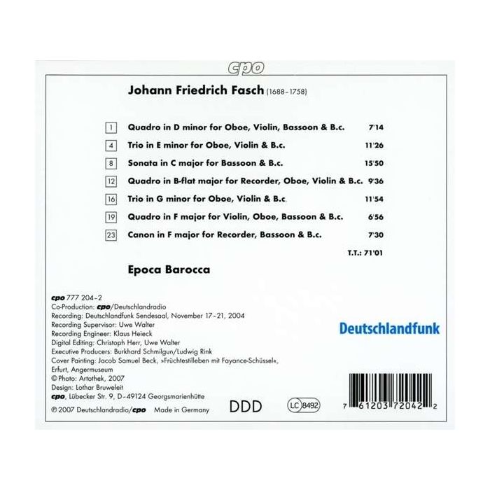 Fasch: Trios & Sonatas - slide-1