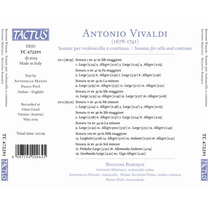 Vivaldi: Sonate per violoncello e continuo - slide-1