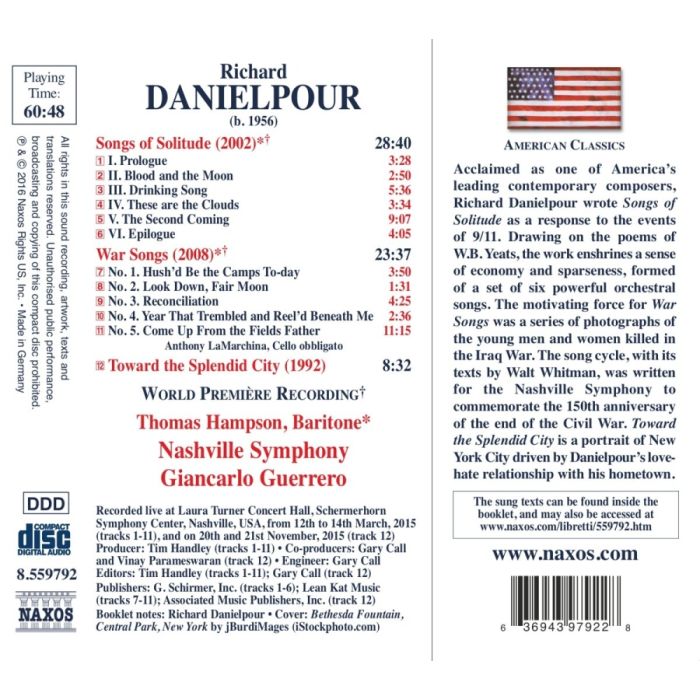 Danielpour: Songs of Solitude; War Songs - slide-1