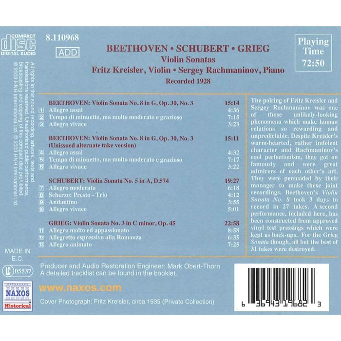 Beethoven/Schubert/Grieg: Violin Sonatas - slide-1