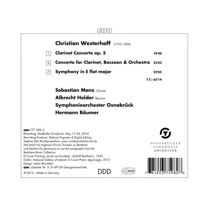 Westerhoff: Clarinet Concerto op. 5, Double Concerto, Symphony - slide-1