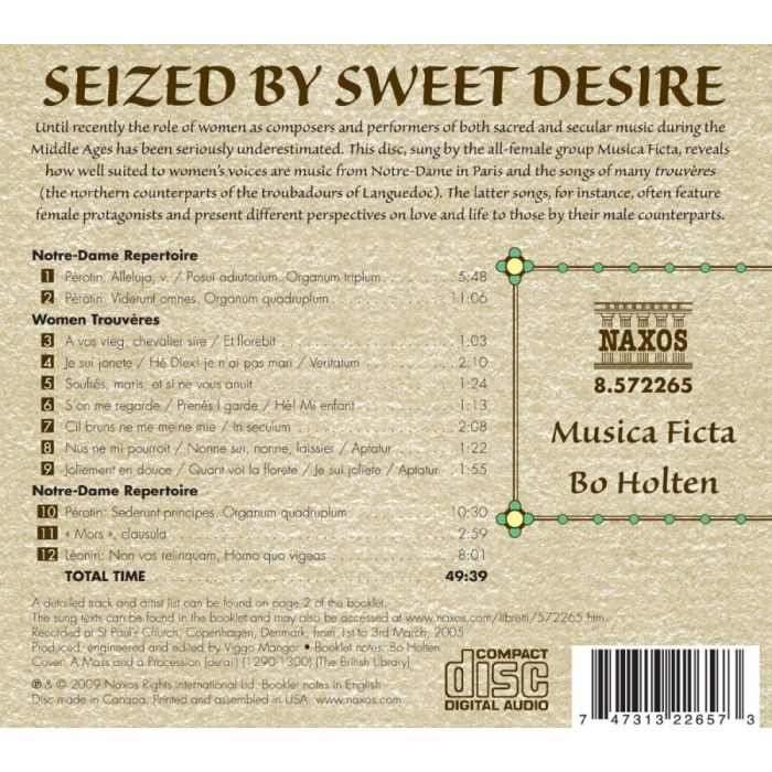 SEIZED BY SWEET DESIRE - tematyka kobieca w muzyce średniowiecza, muzyka sakralna i świecka - slide-1