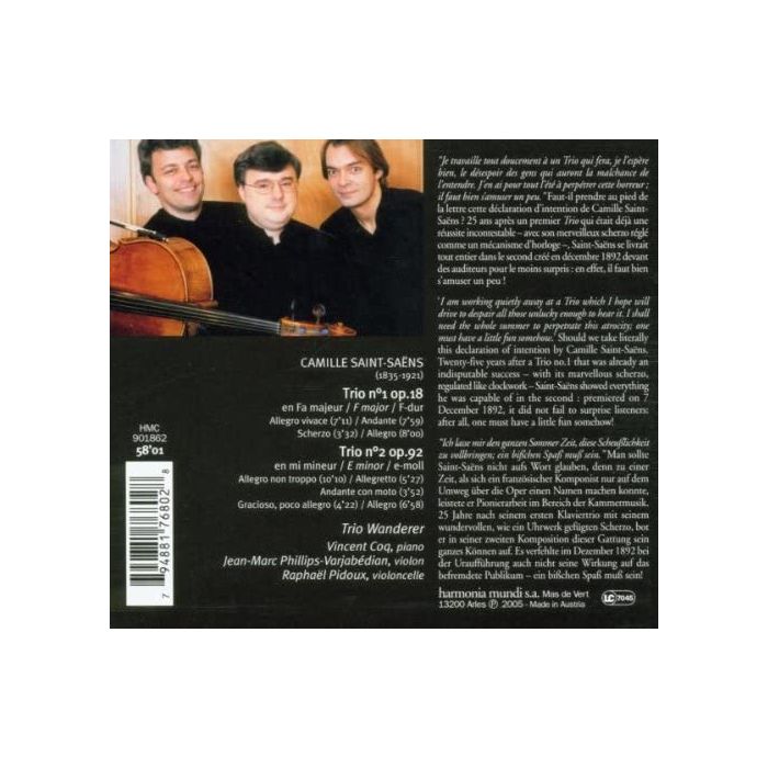 Saint-Saens: Trios Avec Piano N°1 & 2 - slide-1