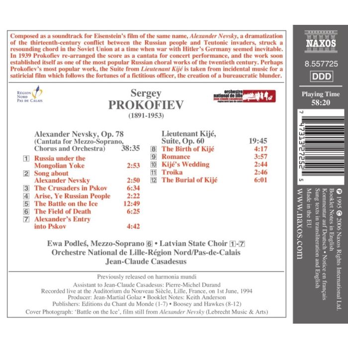 PROKOFIEV: Alexander Nevsky, Lieutenant Kije Suite - slide-1