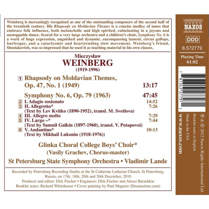 Weinberg: Symphony No. 6, Rhapsody on Moldavian Themes - slide-1