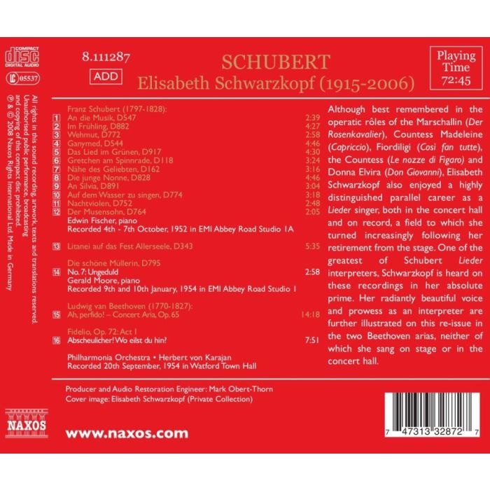 Schubert: Lieder - 1952-54 - slide-1
