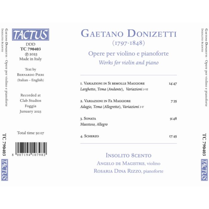 Donizetti: Works for violin and piano - slide-1