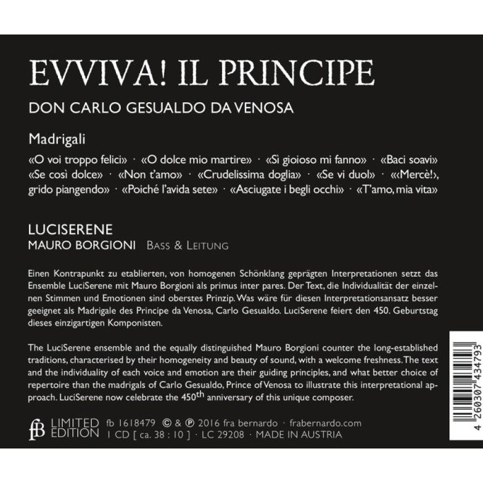 Gesualdo: Evviva! Il Principe - madrigals - slide-1