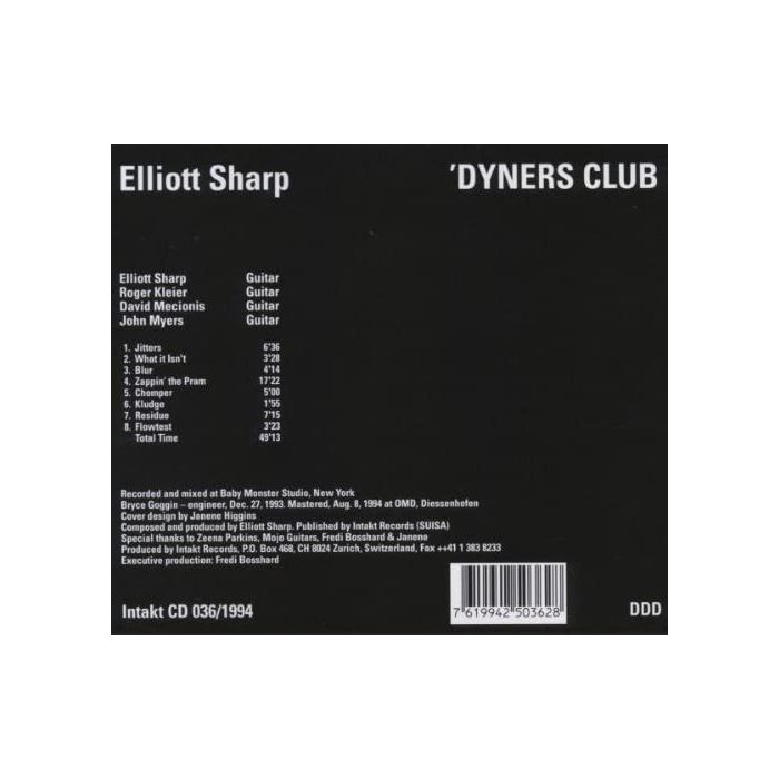 Elliot Sharp:Dyners Club - slide-1