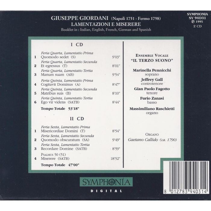 Giordani: Lamentazione e Miserere - slide-1