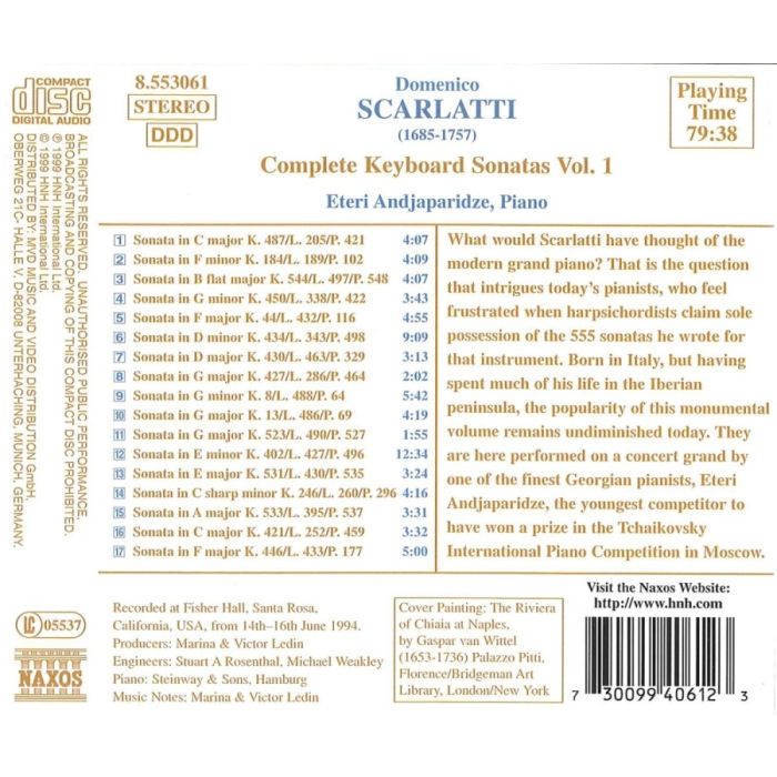 SCARLATTI: Complete Keyboard Sonatas, Vol. 1 - slide-1