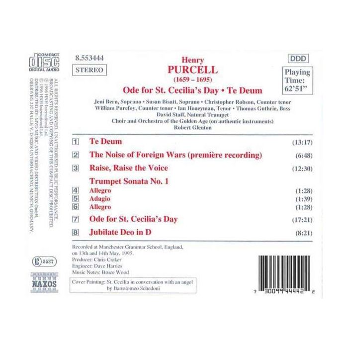 PURCELL: Ode for St. Cecilia's Day, Te Deum - slide-1