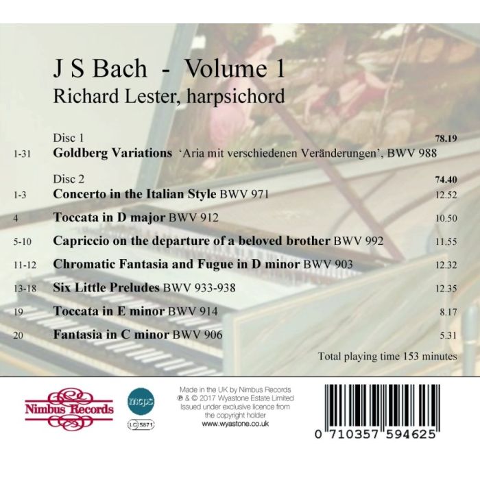 Bach: Works for Harpsichord Vol. 1 - slide-1
