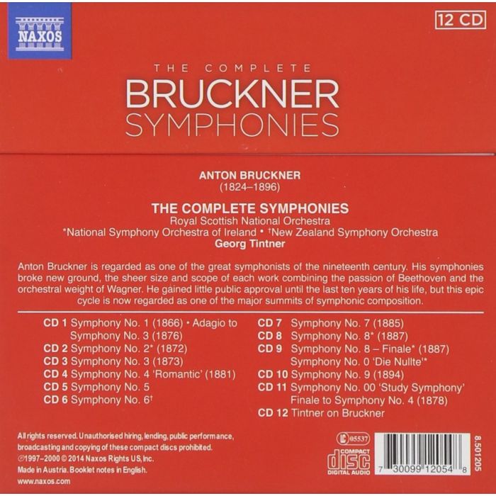 Bruckner: Complete Symphonies Nos. 1 - 9, Nos. 0 & 00 - slide-1