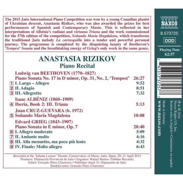 Piano Laureate Recital: Anastasia Rizikov – Beethoven, Albeniz, Grieg - slide-1