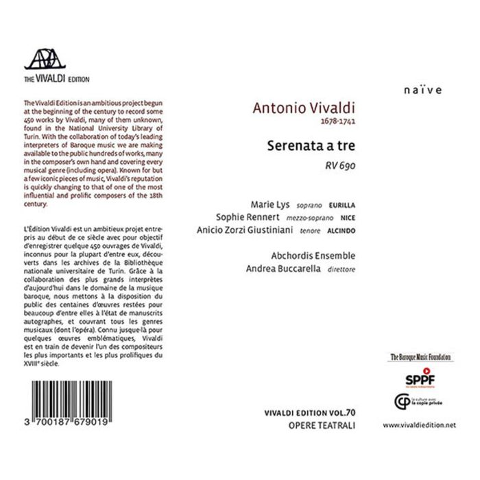 Vivaldi: Serenata a tre RV 690 