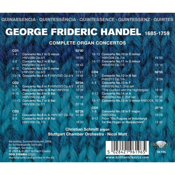 Quintessence Handel: Complete Organ Concertos - slide-1