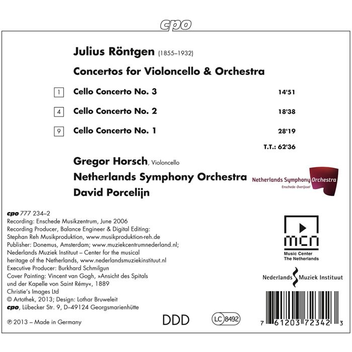 Julius Roentgen: Complete Concertos for Violoncello & Orchestra - slide-1