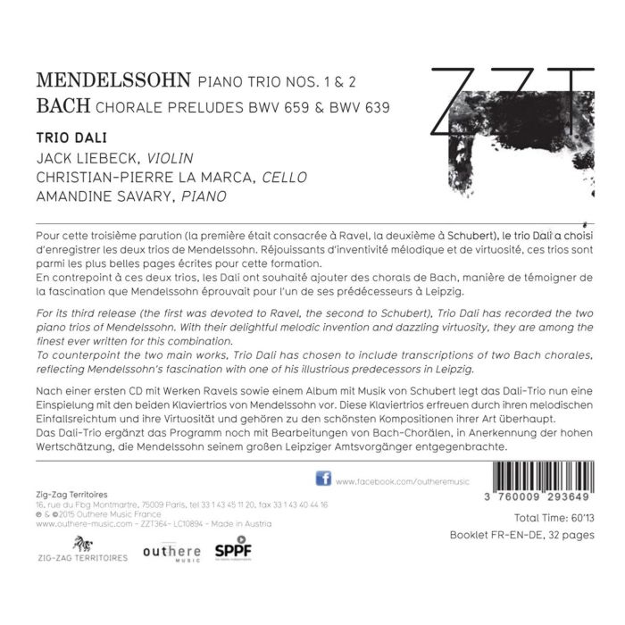 Mendelssohn: Piano Trios / Bach: Chorale Preludes - slide-1